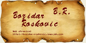 Božidar Rošković vizit kartica